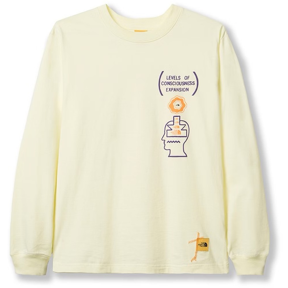 The North Face x Brain Dead Long Sleeve Tee Cream Men’s Size Small
